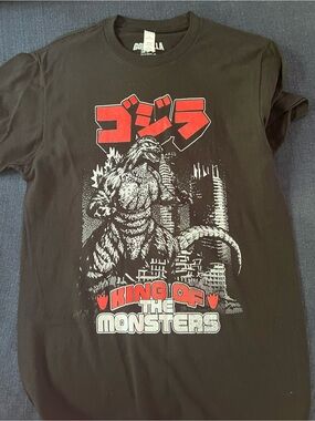 Godzilla Mens Black Graphic Tee - King of the Monsters